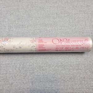 Vintage Collins & Aikman Vinyl Pastel Floral Pre-Pasted Wallcovering Cottagecore
